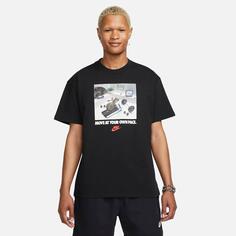 Мужская футболка с рисунком Nike Sportswear Max90 At Your Pace, черный