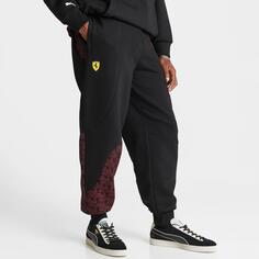 Мужские спортивные штаны с графическим принтом Puma Scuderia Ferrari Race, черный