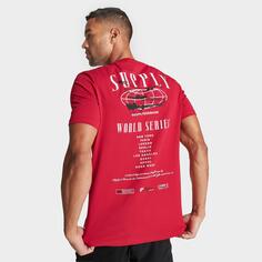 Мужская футболка с рисунком Supply &amp; Demand Jetter, красный