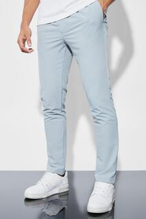 Эластичные узкие брюки, стрейчающиеся в 4 условиях Boohoo, серый