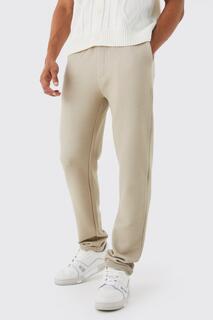 Эластичные узкие брюки смарт с фактурой Boohoo, серо-коричневый