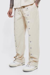 Средние брюки с эластичным поясом Boohoo, серый