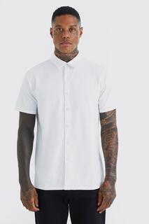Рубашка из джерси с коротким рукавом Boohoo, белый