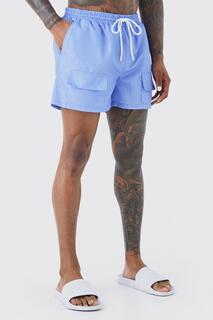 Короткие шорты для плавания-карго Boohoo, синий