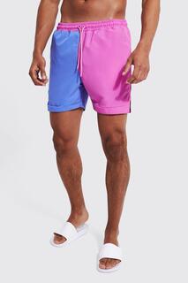 Баскетбольные шорты для плавания средней части Boohoo, фиолетовый
