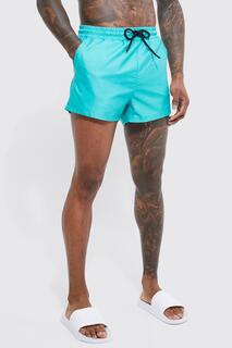 Короткие мужские шорты для плавания Boohoo, зеленый