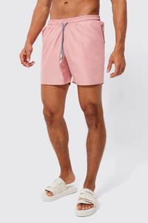 Одноразные шорты для плавания средней длины Boohoo, розовый