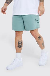 Короткие короткие брюки-карго оверсайз с несколькими карманами Boohoo, зеленый