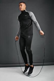 Спортивный костюм man active gym Boohoo, черный