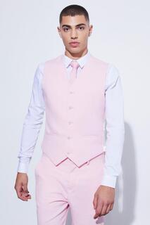 Облегающий жилет с микротекстурой Boohoo, розовый