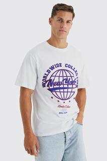 Высокая оверсайзная футболка из нью-йоркской универсальной коллекции Boohoo, белый
