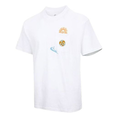 Футболка Men&apos;s Nike Cartoon Pattern Printing Round Neck Short Sleeve White T-Shirt, Белый