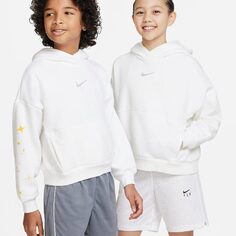 Худи Nike Icon Fleece Big Kids&apos; Oversized Pullover Basketball, белый