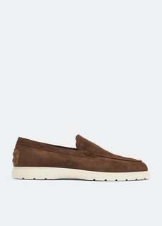 Лоферы TOD&apos;S Suede slip-on loafers, коричневый Tod’S