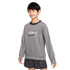 Свитшот Nike Dri-Fit Performance Select Big Kids’ Crew-Neck Training, серый/черный