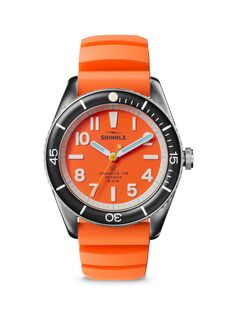 Часы Duck 3H с каучуковым ремешком Shinola, оранжевый