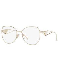 Женские солнцезащитные очки синего света, 57 лет PRADA, золотой