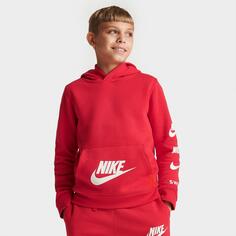 Пуловер с худи Nike SI для мальчиков, красный