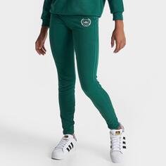 Леггинсы adidas Originals Collegiate для девочек с высокой талией, зеленый
