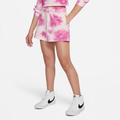 Постиранные шорты Nike Sportswear для девочек, розовый