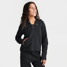 Толстовка из технического флиса с молнией во всю длину Nike Sportswear для девочек, черный