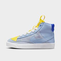 Повседневная обувь Nike Blazer Mid &apos;77 SE для маленьких детей для танцев из эластичного кружева, синий