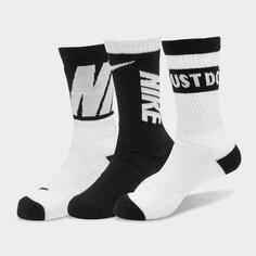 Детские носки Nike на каждый день с мягкой подкладкой (3 шт.), черный