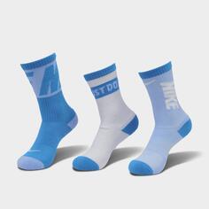Детские носки Nike на каждый день с мягкой подкладкой (3 шт.), синий