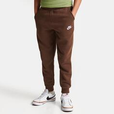 Детские брюки-джоггеры из флиса Nike Club, коричневый
