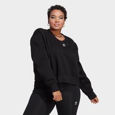 Женская толстовка с длинными рукавами adidas Originals adicolor Essentials Crew (большие размеры), черный