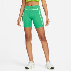 Женские шорты Nike Pro Dri-FIT Membership со средней посадкой (7 дюймов), зеленый
