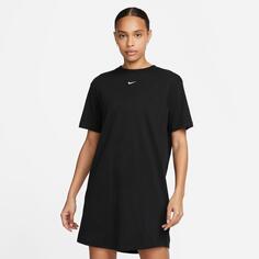 Женское платье-футболка с короткими рукавами Nike Sportswear Essential, черный