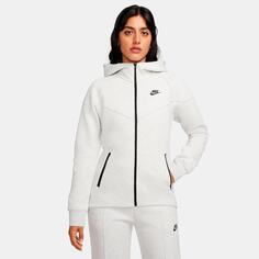 Женская худи с молнией во всю длину Nike Sportswear Tech Fleece Windrunner, серый