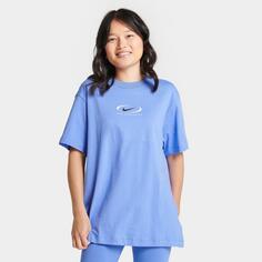 Женская футболка с рисунком Nike Sportswear Swoosh Life, синий