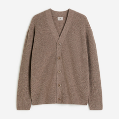 Кардиган H&amp;M Loose Fit Wool, темно-бежевый H&M