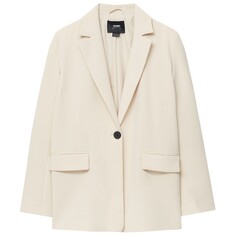 Пиджак Pull&amp;Bear Basic, кремовый