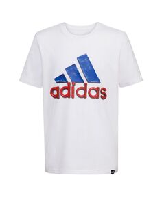 Футболка с короткими рукавами и логотипом Big Boys adidas