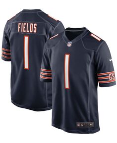 Футболка Big Boys Justin Fields Navy Chicago Bears на драфте НФЛ 2021 года в первом раунде Nike