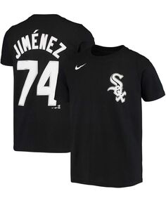Футболка Big Boys Eloy Jimenez Black Chicago White Sox с именем игрока и номером Nike