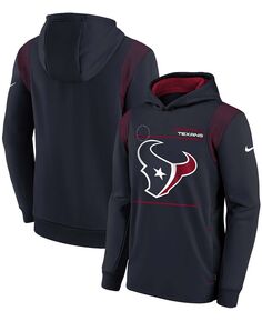 Темно-синий пуловер с капюшоном Big Boys Houston Texans Performance Nike