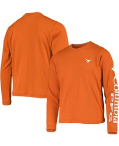 Оранжевая футболка Big Boys Texas Longhorns PFG Terminal Tackle с длинными рукавами и омни-оттенком Columbia