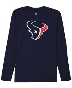 Темно-синяя футболка с длинным рукавом и логотипом команды Big Boys Houston Texans Team Outerstuff