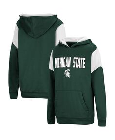 Зеленый пуловер с капюшоном Big Boys and Girls Michigan State Spartans VF Cut Sew Colosseum