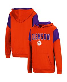 Оранжевый пуловер с капюшоном Big Boys and Girls Clemson Tigers VF Cut Sew Colosseum