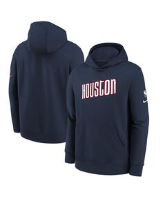 Темно-синий пуловер с капюшоном Big Boys Houston Rockets 2021/22 City Edition Essential Nike