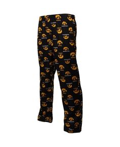 Фланелевые пижамные брюки с логотипом команды Iowa Hawkeyes Big Boys - черный Genuine Stuff