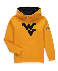 Золотой пуловер с капюшоном и большим логотипом Big Boys West Virginia Mountaineers Stadium Athletic