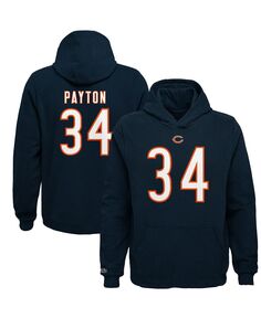 Флисовый пуловер с капюшоном Big Boys Walter Payton Navy Chicago Bears с именем и номером игрока в отставке Mitchell &amp; Ness