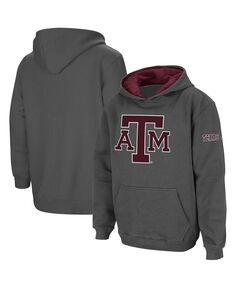 Темно-серый пуловер с капюшоном и большим логотипом Big Boys Texas A&amp;M Aggies Stadium Athletic