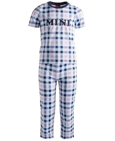Детский пижамный комплект Mini Mix It в клетку, созданный для Macy&apos;s Family Pajamas